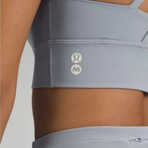 LULULEMON x MADHAPPY | Energy Longline Bra Light Blue Collab Women’s Size 4 - Picture 3 of 14